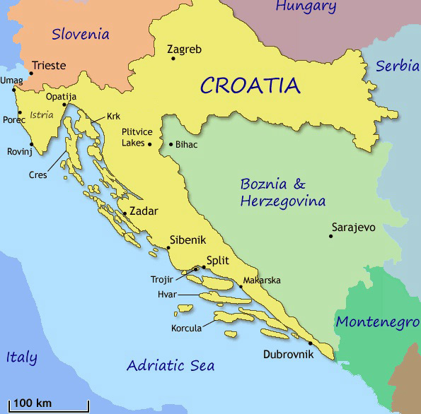 Map of Croatia